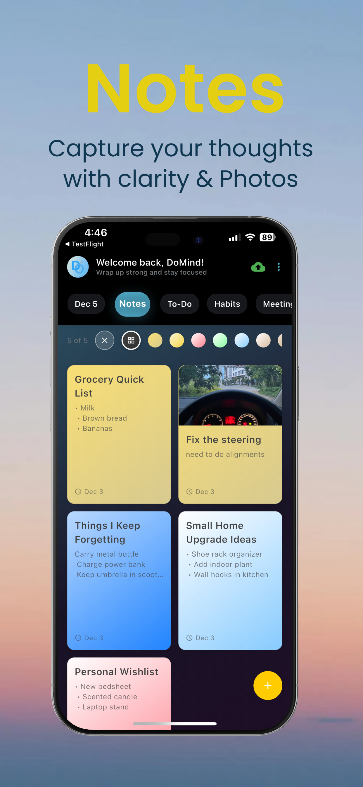 DoMind Notes - Capture your thoughts with clarity and photos